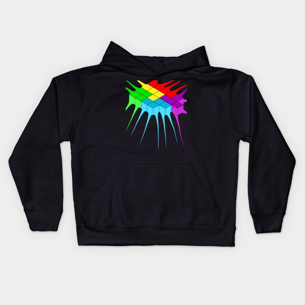 Tetris Melt 2 Kids Hoodie by Shrenk